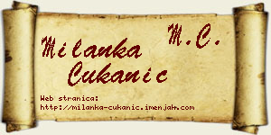 Milanka Cukanić vizit kartica